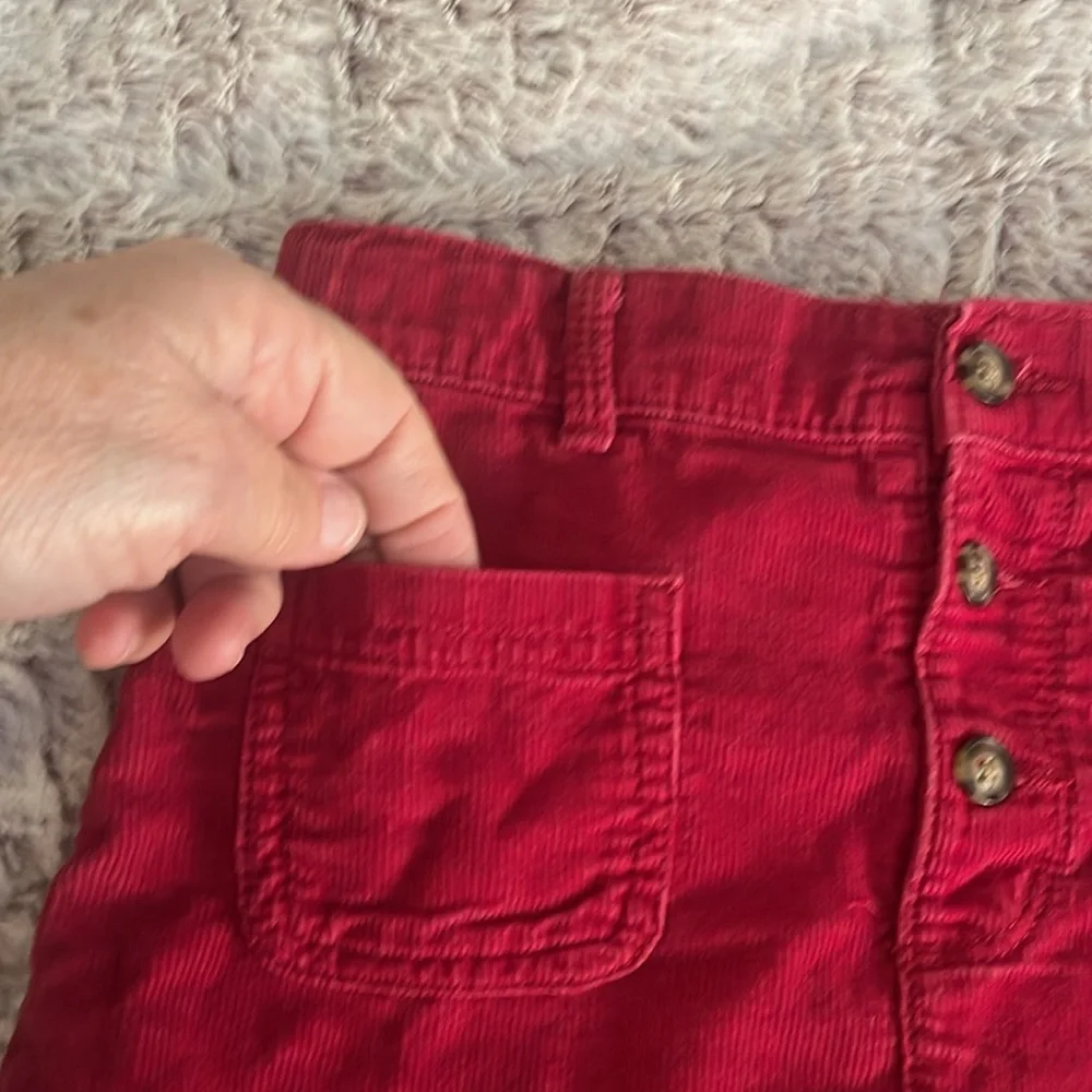 Carter's Red Corduroy Skirt for Kids  7/7A adjustable‎ waistband,  2 pockets Y2K